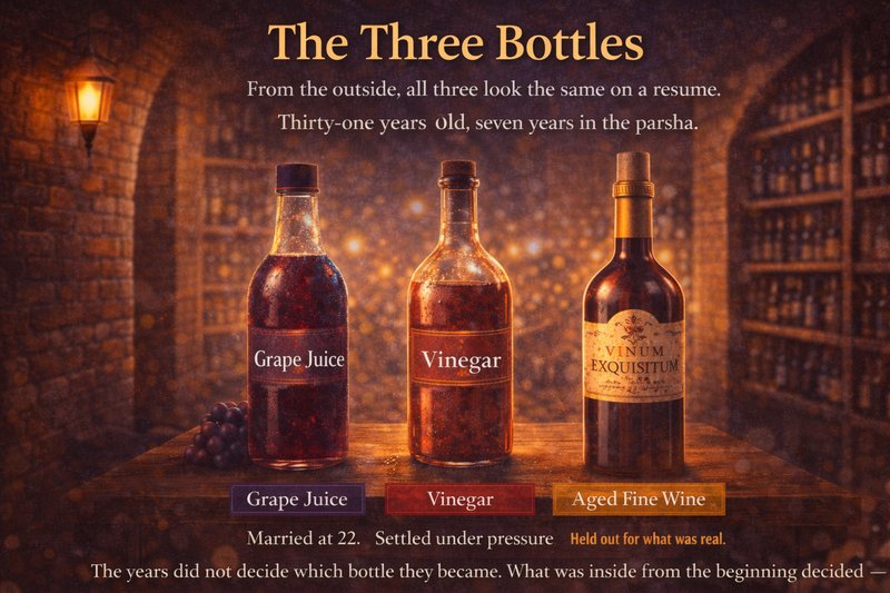 three bottles